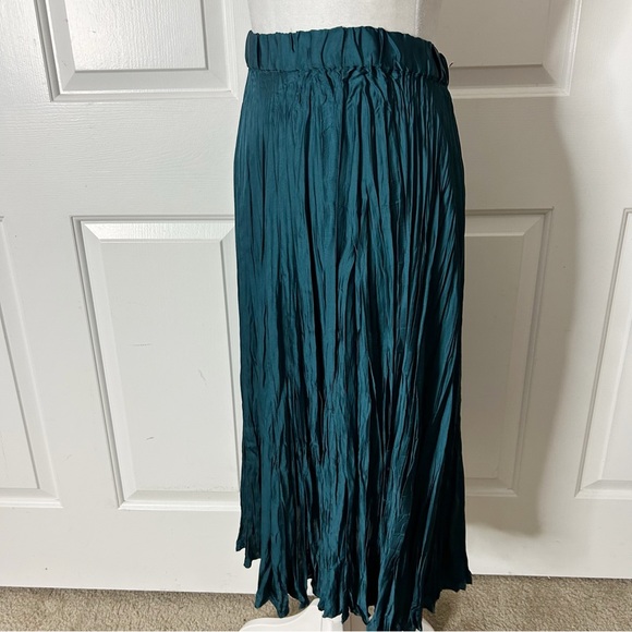 NWT J.Jill Blue Teal Solstice Midi Skirt (size L) - Picture 7 of 9